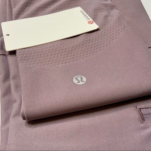 LULULEMON IN FOCUS RUN HIGH-RISE TIGHT FROSTED MULBERRY SIZE 10 LEGGINGS NWT NEW - Picture 9 of 11